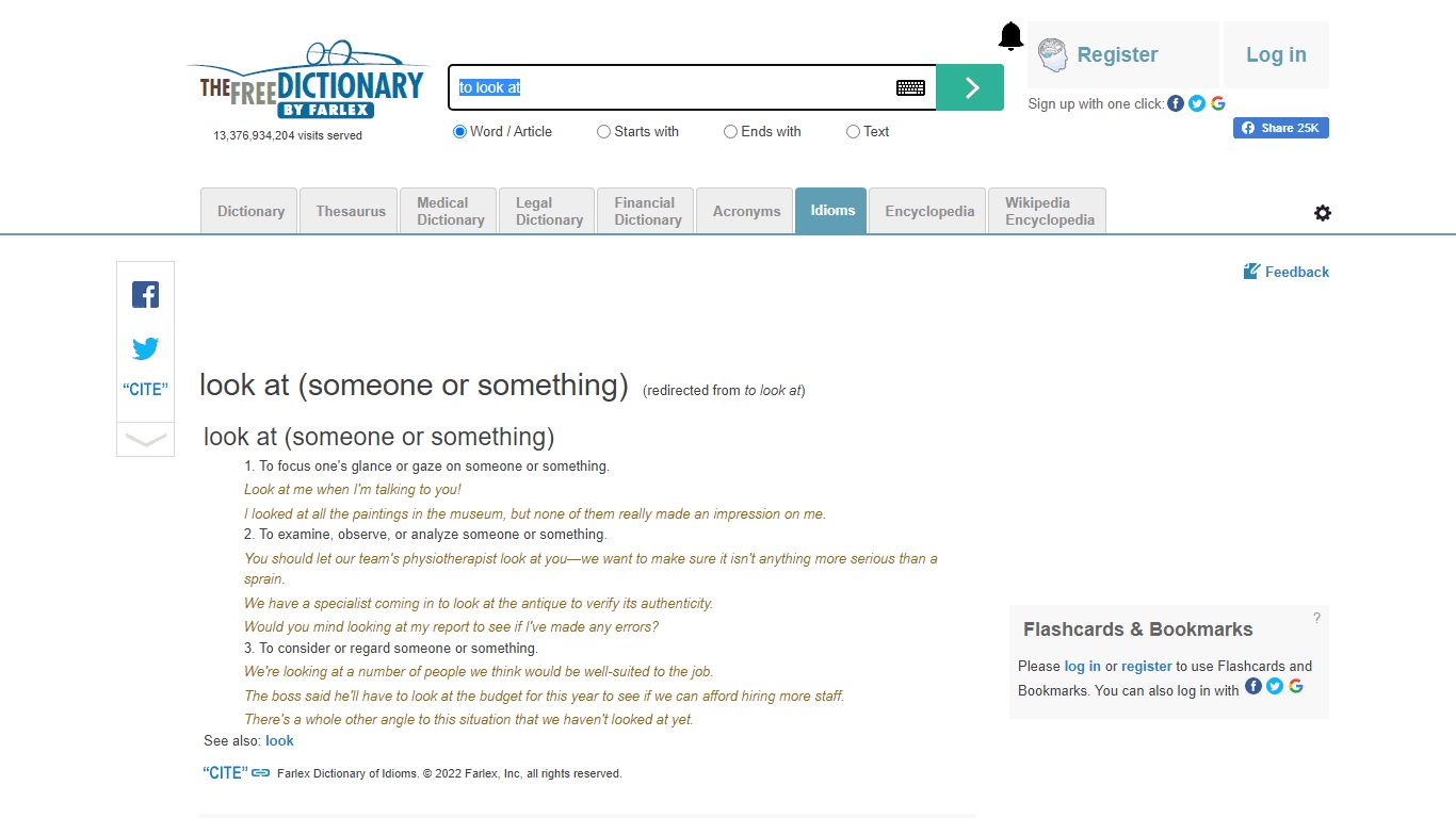 To look at - Idioms by The Free Dictionary